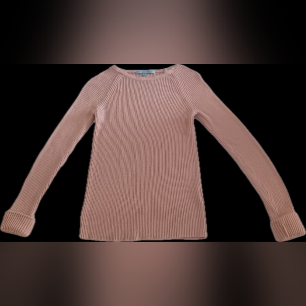 ANTONIO MELANI Blush Ribbed Knit Top
